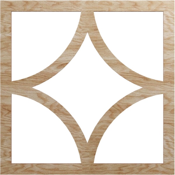 Ekena Millwork Statesman Wood Fretwork Pierced Ceiling Medallion, Red Oak, 20"OD x 12 3/4"ID x 3/8"T CMWP20X20X0375STRO - main